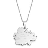 Anniyo Antigua Necklaces for Women Girls Gold Color Antigua Map Pendant  Jewelry Waladli/Wadadli #135521