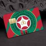 Morocco Map Flag  Card Stickers  Holographic Sticker Film Skin Cover for Credit Debit Card