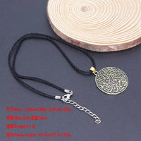 2024 new fashion alloy circular pendant necklace temperament with clavicle chain men's and women's accessories accessories
