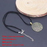 2024 new fashion alloy circular pendant necklace temperament with clavicle chain men's and women's accessories accessories