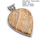 Genuine Labradorite  Ruby Turquoise Sapphire Jasper Agate Tiger Eye Ruby Zoisite  Pendant   Sillver Overlay Copper