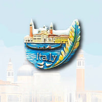 Italian Bay Fridge Magnet - 3D Coastal Travel Souvenir Mediterranean Seascape Decor Unique Europe Gift with Strong Magnet