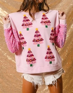 women's winter sweaters Sweatshirt sequined Christmas gingerbread cartoon pattern O-neck sequined long sleeved knitted pullover