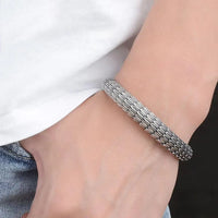 Personality Dragon Scale Bracelet Men's Trend Fashion Retro Chinese Style Reverse Scale Viper Opening Bangles Cuff Jewelry