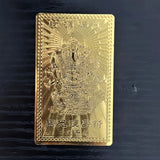 Elegant Golden Foil God of Wealth Card - Luxurious Amulet for Prosperity & Good Fortune, Ideal New Year Gift for Friends &Family