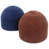 1pc Men's Casual Knitted Muslim Women Prayer Hats Winter Warm Beanies Cap Islamic Ramadan