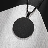 Exquisite Stainless Steel Pattern Witch Knot Pendant Necklace Celtic Knot Lucky Jewelry Christmas Gift for Friends and Family