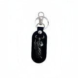 1pc Metal PU Leather St. Jude Pendant Keyring Keychain Religious Ornament