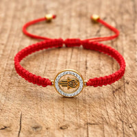 Handmade Red Rope Braided Bracelet Stainless Steel Tibetan Buddhist Lucky Charm Bracelets & Bangles For Women Men Gift