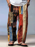 Men's Trousers Summer Pants Beach Pants Drawstring Elastic Waist 3D Print Stripe Graphic Prints Geometry Comfort Casual Pants