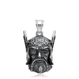 Vintage Design Viking Warrior Bell Pendant Motorcycle Wind Nordic Odin Guardian Bell Necklace Gift Jewelry Accessories Wholesale