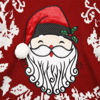 New European and American Christmas Day Sweater Customized Santa Claus Jacquard Knitted Top Hoodie