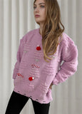 Christmas Sweater Women 2024 Korean Style O Neck Casual Loose Jumper Women Chic O Neck Peark Bow New Year Sweater Knitwear