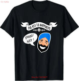 The Key to Happiness is Saanu Funny Indian Sikh T shirt  vintage Washed Breathable homme Casual Slightly designer clothes