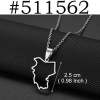 Anniyo Belarus Pendant Necklaces for Women Girls Stainless Steel Jewelry Gold Color and Silver Color #511062
