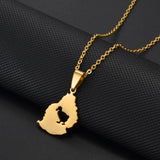 Anniyo 2.6CM Mauritius Map Anas Theodori Pendant Necklaces for Women Girl Mauritius Duck Jewelry #541962