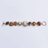U90E Novel Trend Exaggerated Geometric Metal Stone Bracelet Temperament Bracelet