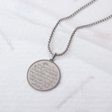 Exquisite Stainless Steel Islamic Muslim Calligraphy Arabic Pendant Necklace Men Women Religious Jewelry Accessories