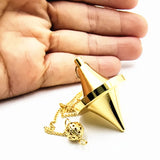 Ya.x Spinning Top Design Reiki Pendulum for Divination,Chakra Testing & Spiritual Energy Brass  Metal Pendulum