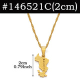 Anniyo Small Mayotte Pendant Necklaces for Women Girls Mamoudzou Mahore Jewelry #146521