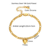 Anklet For Women Gold Color Stainless Steel Cuban Link Ankle Bracelets Summer 2022 Fashion Leg Chain Beach Foot Jewelry Ancklets