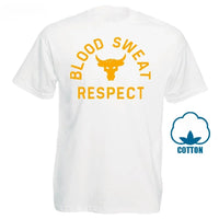 Casual Men Project Rock Blood Sweat Respect Graphic TShirt Male Fashion Top Hombre Summer Tee Roupas Masculinas Oversized Unisex
