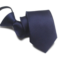 Zipper Ties For Men Women Striped Mens Tie For Business Wedding Skinny Neck Tie Casual Slim Blue deep Light navy blue Necktie