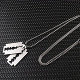 Titanium Steel Personalized Fashion Pendant Necklace Hip-Hop Punk Trend Collarbone Chain Party New Year Christmas Birthday Gift