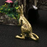 Vintage Brass Kangaroo Figurines Miniatures Tea Pets Crafts Desktop Small Ornaments Animal Statue Home Decors Accessories Gifts
