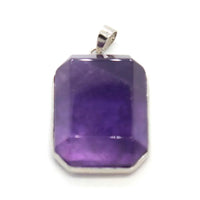 Natural Labradorite Crystal Rectangle Faceted Stone Pendants For Women Amethyst Apatite Gemstone Pendant Man Jewelry No Chain