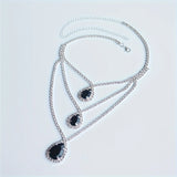 New Fashion Rhinestone Collar Necklace Jewelry Women's Luxury Shiny Evening Party Crystal Necklace Jewelry Wearing Accessories