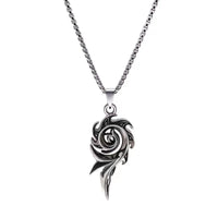 Korean hip hop Necklace female ins Phoenix flame pendant men's fashion personality titanium steel pendant punk disco accessories