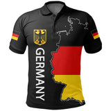 German Coat Of Arms Polo Shirt For Men 3D Print Germany Map Street Fashion Short Sleeve Lapel Tee Summer New Graffiti Polo Top