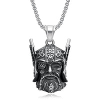 Vintage Design Viking Warrior Bell Pendant Motorcycle Wind Nordic Odin Guardian Bell Necklace Gift Jewelry Accessories Wholesale