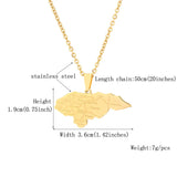 2024 new fashion stainless steel Honduran map with city pendant necklace temperament everything collarbone chain birthday annive