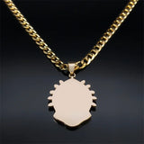 2024 new fashion everything with Brazilian Madonna necklace male pendant pendant stainless steel hip hop men's sweater chain jew