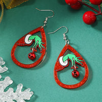 Hot selling acrylic Christmas green headed monster earrings necklace keychain bag pendant accessories in Europe and America