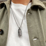 Vintage Stainless Steel Essential Oil Bottle Pendants Urn Wishing Bottle Necklace Religious Amulet Couple Party Jewelry