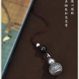 Buyee 925 Sterling Silver Big Pendant Chain Elegant Gourd Necklace for Women Men Unique Fashion Fine Jewelry Chain Gift