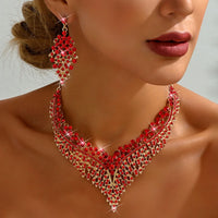 3PC Women's Fashion Star Leaf Dot Necklace Earrings Jewelry Set Wedding Banquet Party Holiday Gift 8884