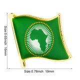 African Union Flag Badge Brooch Natinal Lapel Pins Flag Lapel Pins Country Flag Badge