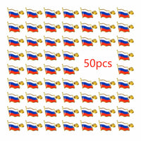 Russia Flag Lapel Pin Enamel Metal, Patriotic Badge Tricolor Souvenir Gift for Men Women | Wholesale 5/10/50/100pcs