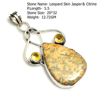 Genuine Labradorite Agate Lapis  Jasper Pendant