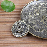 Dragon and Phoenix Bronze Incense Tray Twelve Zodiac Antique Thread Incense Holder Coil Incense Burner Indoor Sandalwood Stove