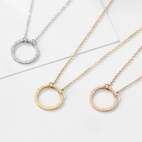 e-Manco Minimalist Choker Necklace Simple Stainless Steel Necklace for Women Round Circle Pendant Necklace 9MM/11MM/15MM/20MM