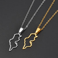 Anniyo Outline Tunisie Pendant Necklaces Tunisienne Jewelry Tunisia Women Girl @365621