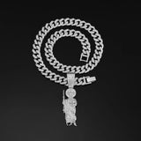 Men Women Hip Hop Saint Jude Pendant Necklace,13mm Cuban Chain Religious Saint Jude Idol Pendants Charm Jewelry 2025 New Arrived