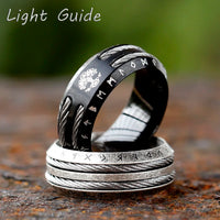 2024 NEW Men's 316L stainless-steel rings retro Odin Viking rune for teen RING Amulet fashion Jewelry Gift Valentine's day Gift