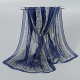 Indian Style New Chiffon Scarves Women Breathable Thin Simulation Silk Scarf Ladies Shawl And Wraps Women Printing Hijab Stole