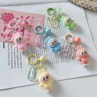 Kawaii Keychain With Bow Car Hanging Pendant Decor Cartoon Backpack Hanging Keychain Charms Keyrings Party Gift For Kid брелок